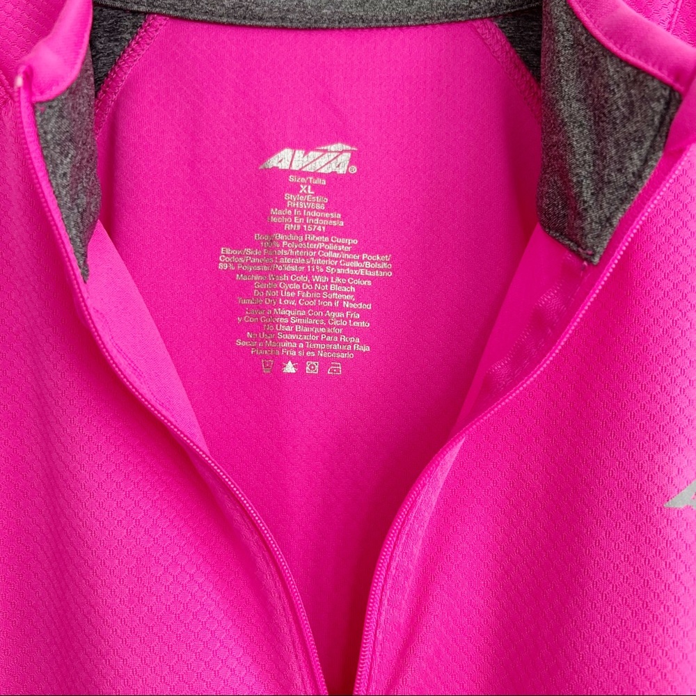 AVIA Hot Pink and Gray 1/4 Zip Pullover Size XL - Picture 2 of 4